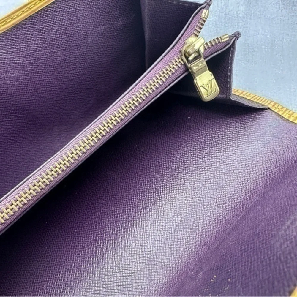 AUTHENTIC Louis Vuitton Sarah Epi leather wallet. Tassel yellow. - Picture 4 of 12